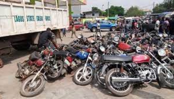 Taskforce impounds 382 motorcycles during raid in Lagos