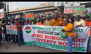 NLC protesters converge on Ikeja, march to Alausa