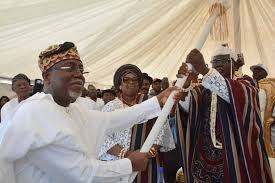 Aiyedatiwa presents staff of office to Alale of Akungba-Akoko 
